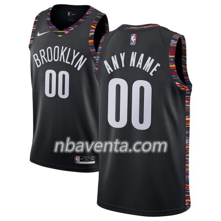 Camiseta Hombre Brooklyn Nets Personalizadas 2018-19 Nike City Edition Negro Swingman